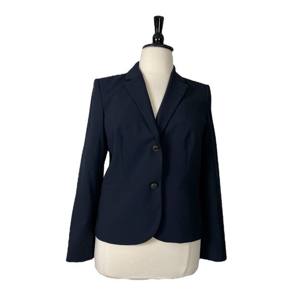 Calvin Klein Blazer 2 Button Black Classic Notch Lapel Stretch Women’s Size 16 - Picture 12 of 12